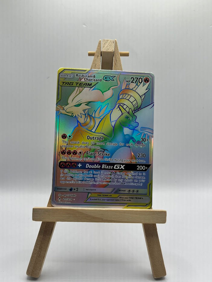 Rainbow Rare Reshiram & Charizard newest pokemon card