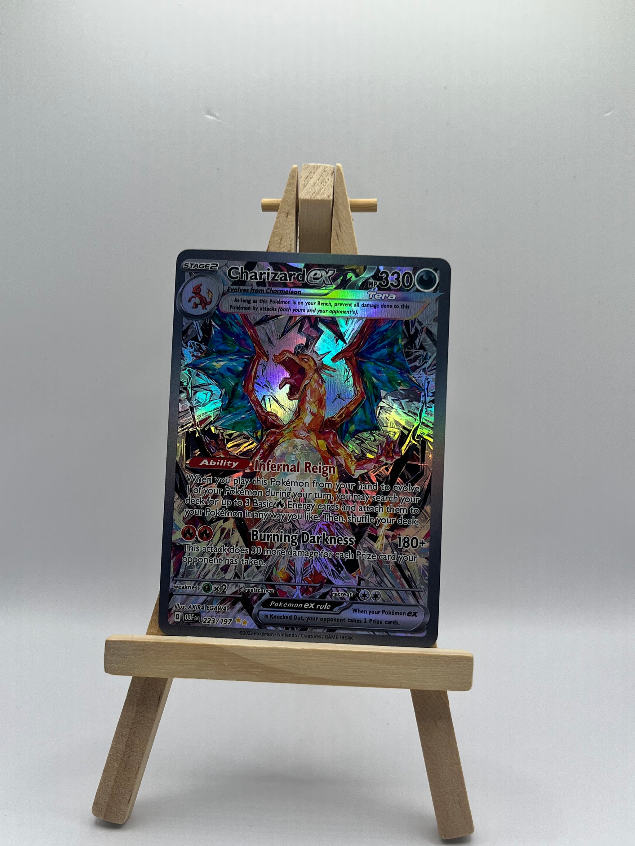 pokemon cards obsidian flames charizard ex Tera Gets A Gold Card In Pokmon TCG: this item offers a spectacular aesthetic for a gallery Charizard EX 223 197 Case