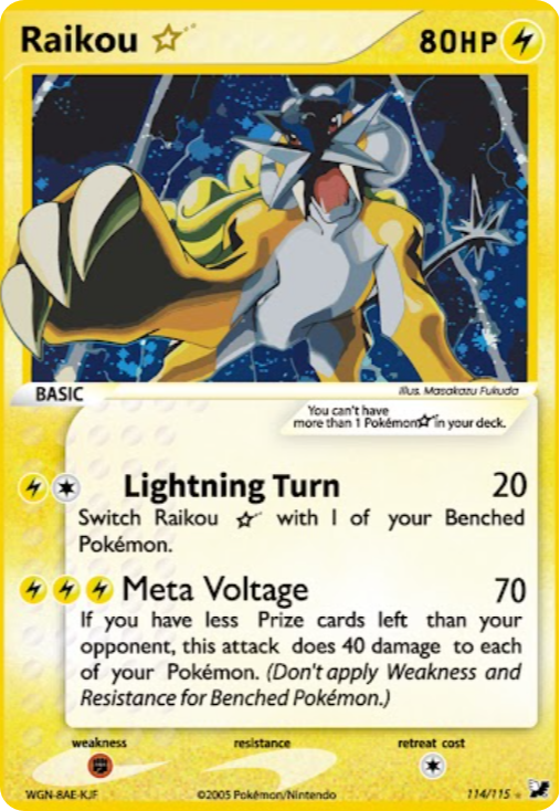 gold stars pokemon cards Raikou [GOLD STAR] #114 English Pokemon Unseen Forces