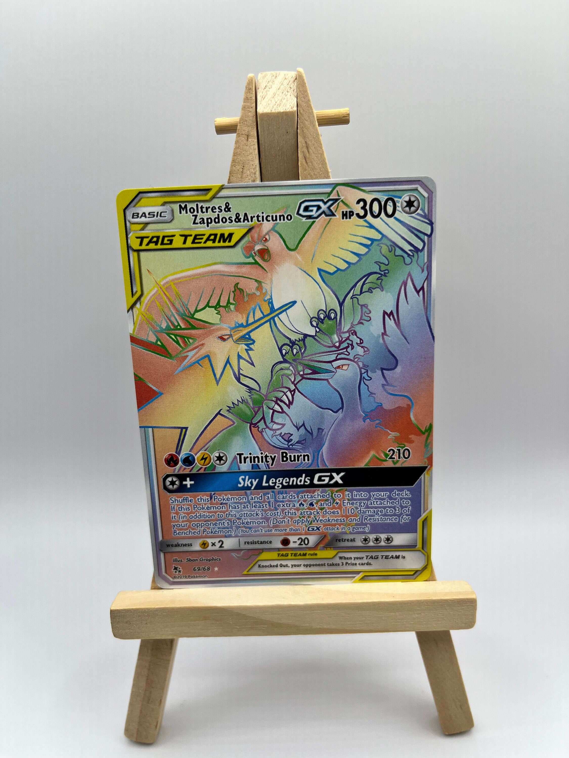 Moltres & Zapdos Articuno GX (Secret) Hidden Fates (HIF)