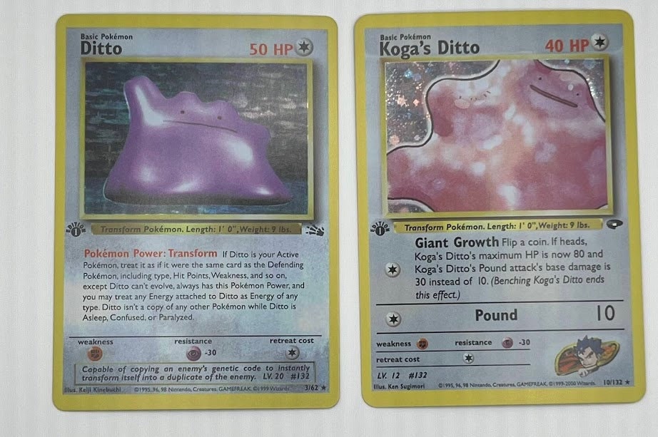 Ditto Reprint Bundle Lot of 2 - Fossil & Gym Challenge Ditto Reprint Bundle Lot of 2 - Fossil & Gym Challenge