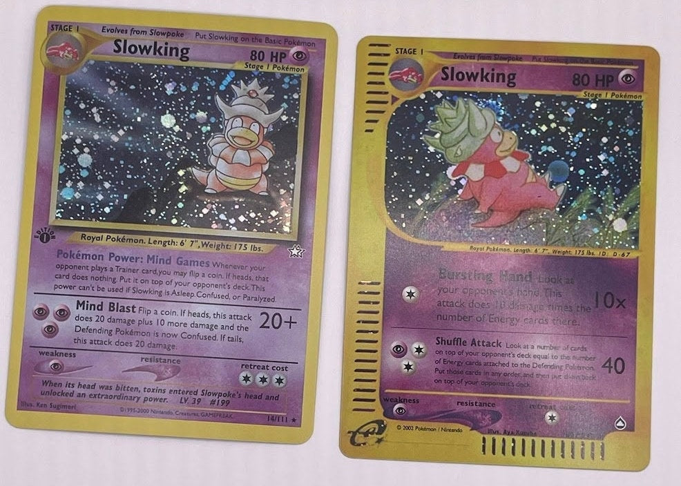 Slowking Reprint Bundle Lot of 2 - Aquapolis & Neo Genesis