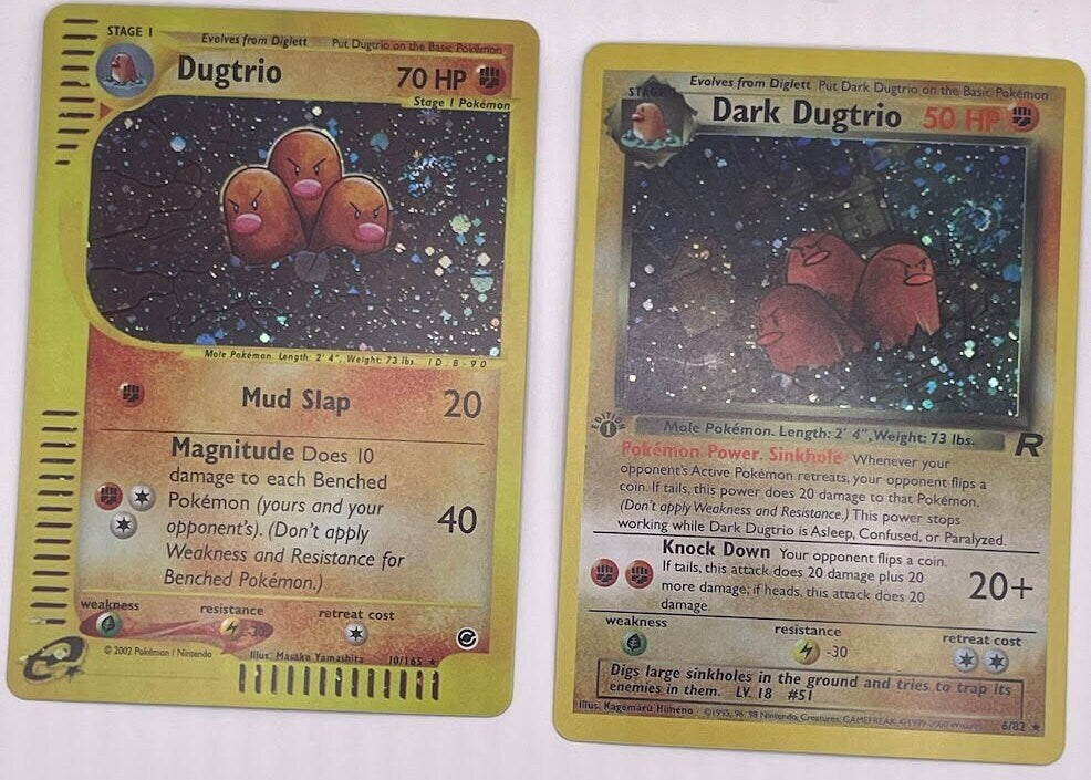 Dugtrio Reprint Bundle Lot of 2 - Team Rocket & Expedition