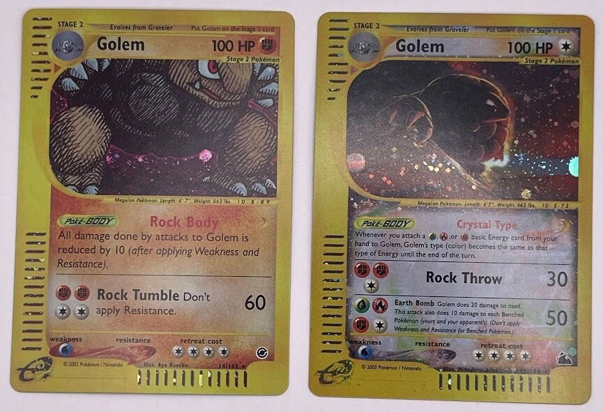 Golem Reprint Bundle Lot of 2 - Skyridge & Expedition