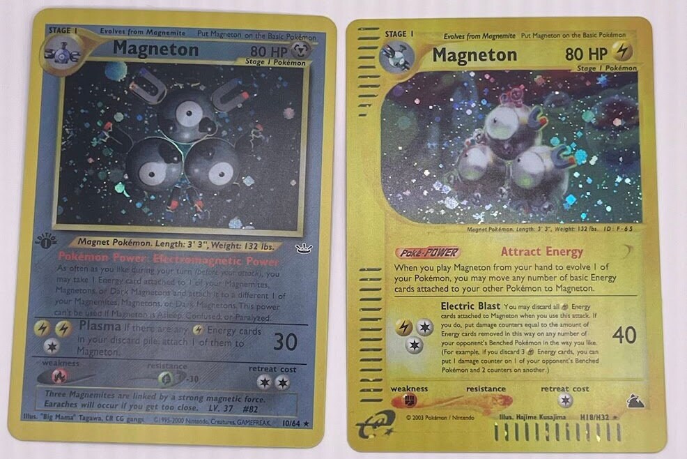 Magneton Reprint Bundle Lot of 8 - Base Set 2, Team Rocket, Base Set First Edition, Gym Heroes, Skyridge and Neo Revelation