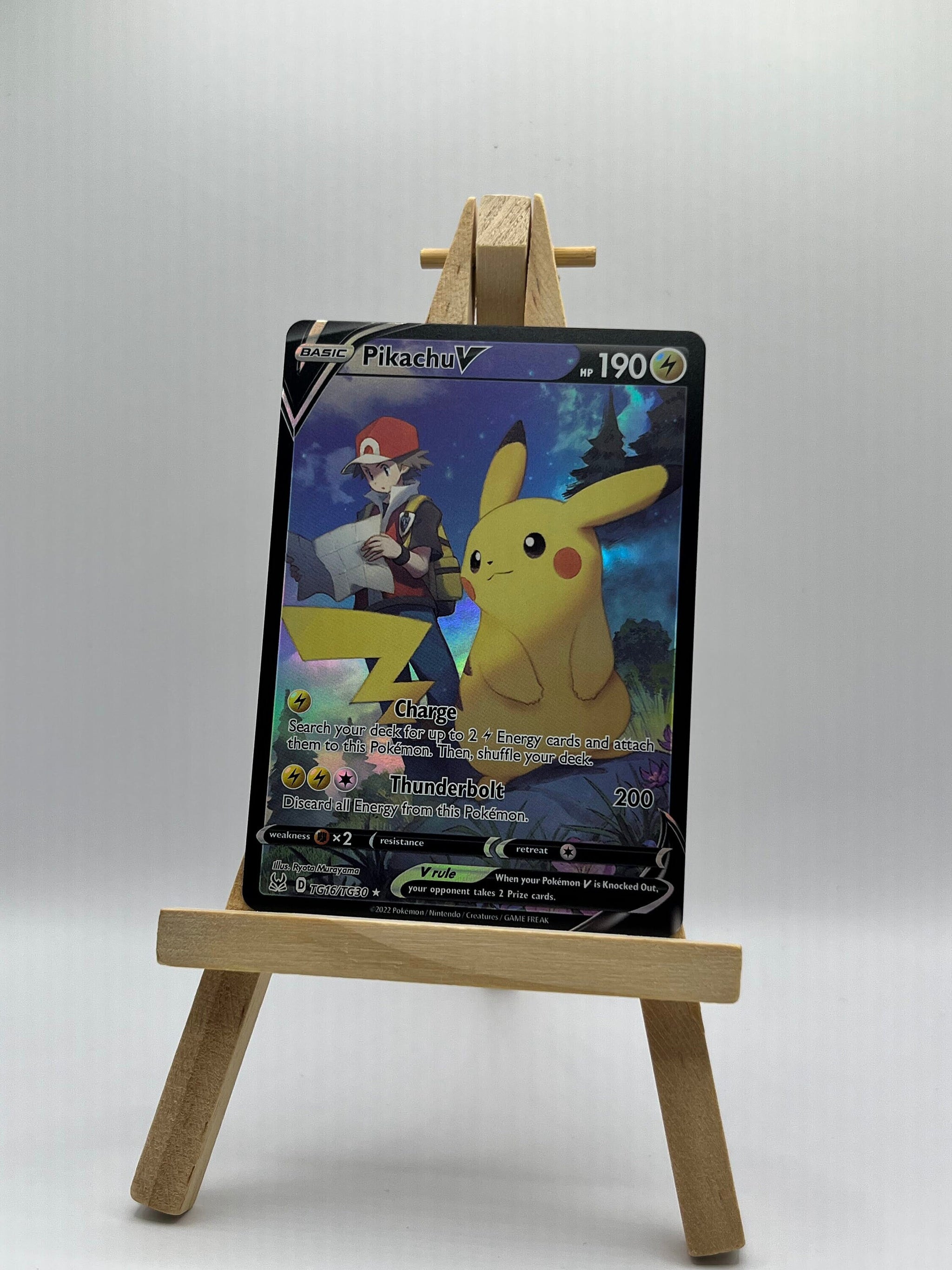 pokemon cards full art pikachu Amazon.com: Pokemon - Pikachu V - TG16 - Trainer Gallery - Lost Origin main image 0