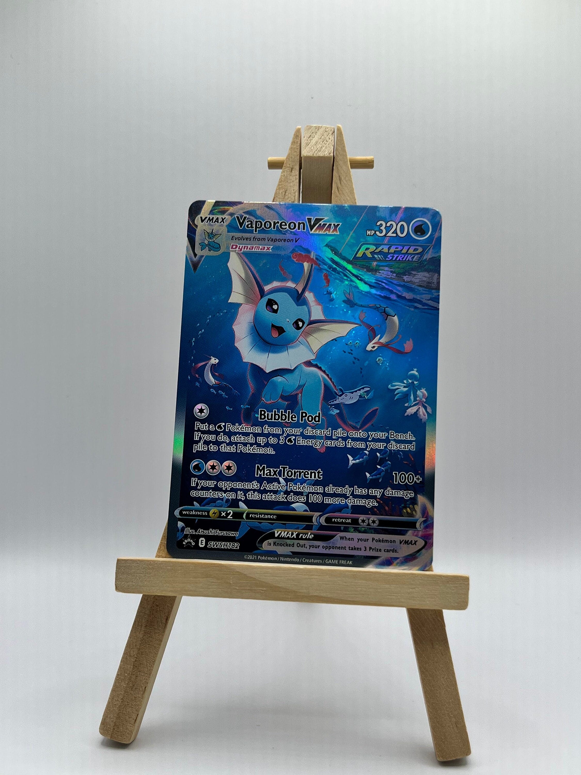 Vaporeon VMAX - SWSH182 - SWSH: Sword & Shield Promo Cards (SWSD)