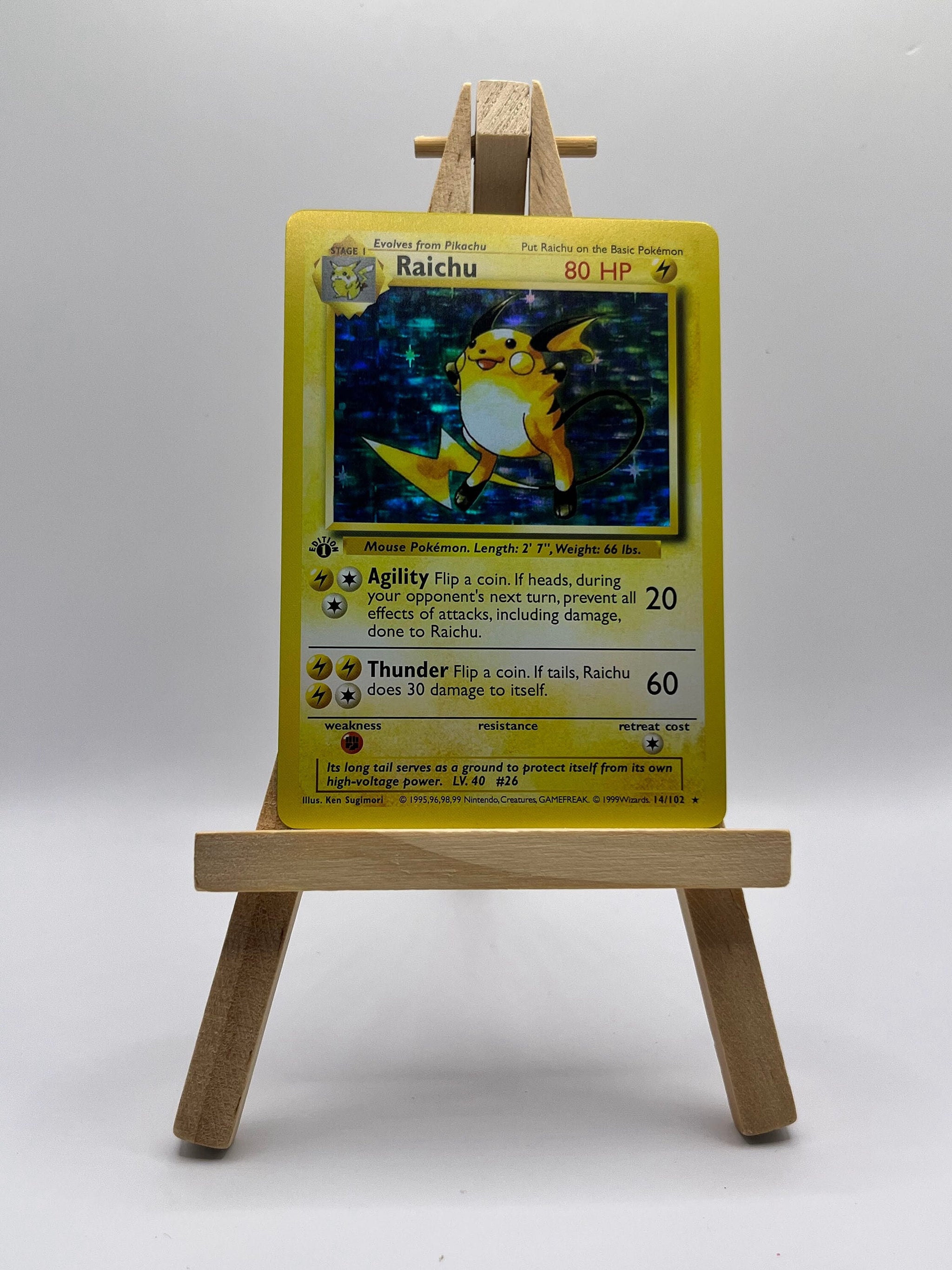 first edition raichu pokemon card proxy cards foil Shining (Neo Destiny N4 111) Team Rocket Singles Raichu Base Set First