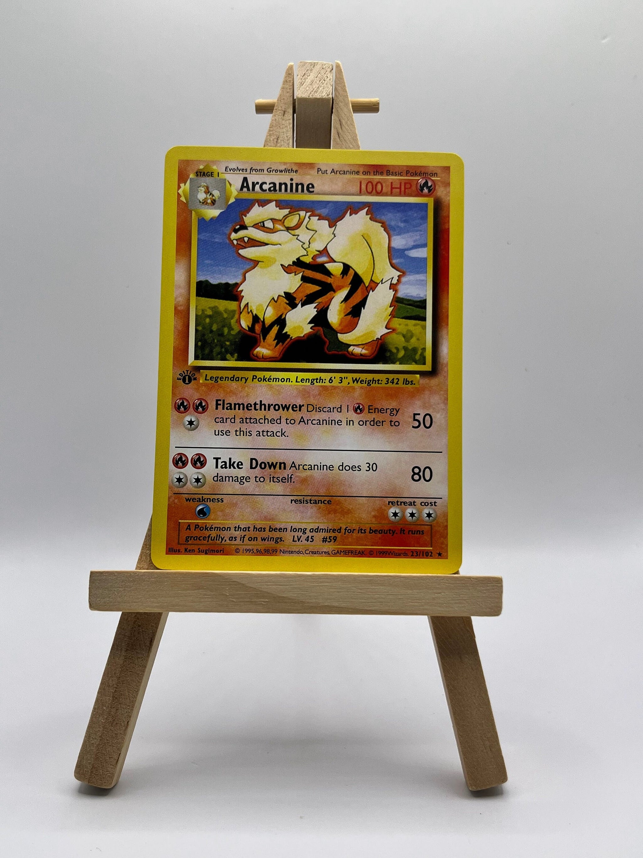 light arcanine pokemon card Arcanine · Base First Edition #23(Shadowless)