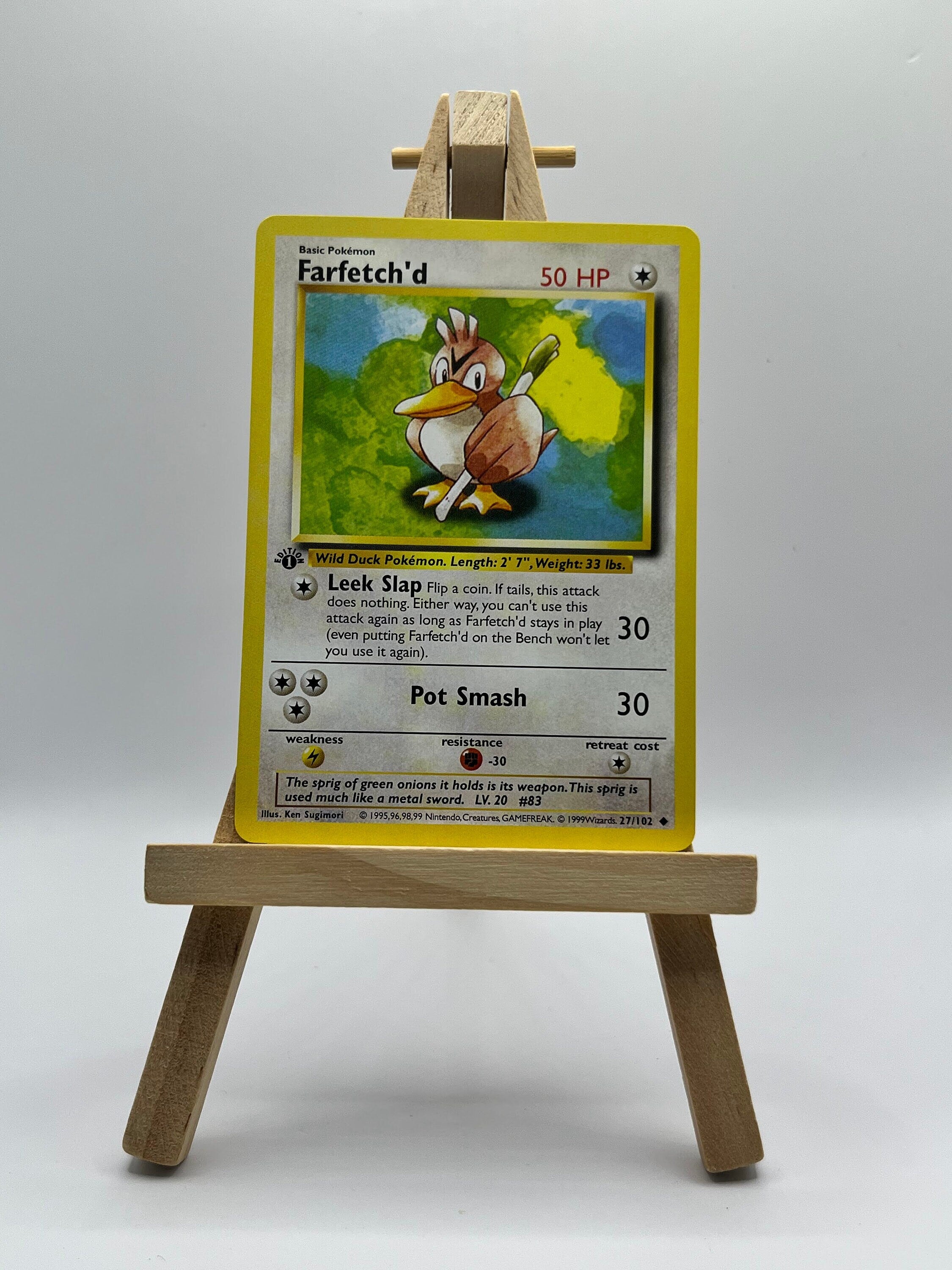 Farfetch’d · Base First Edition #27(Shadowless)