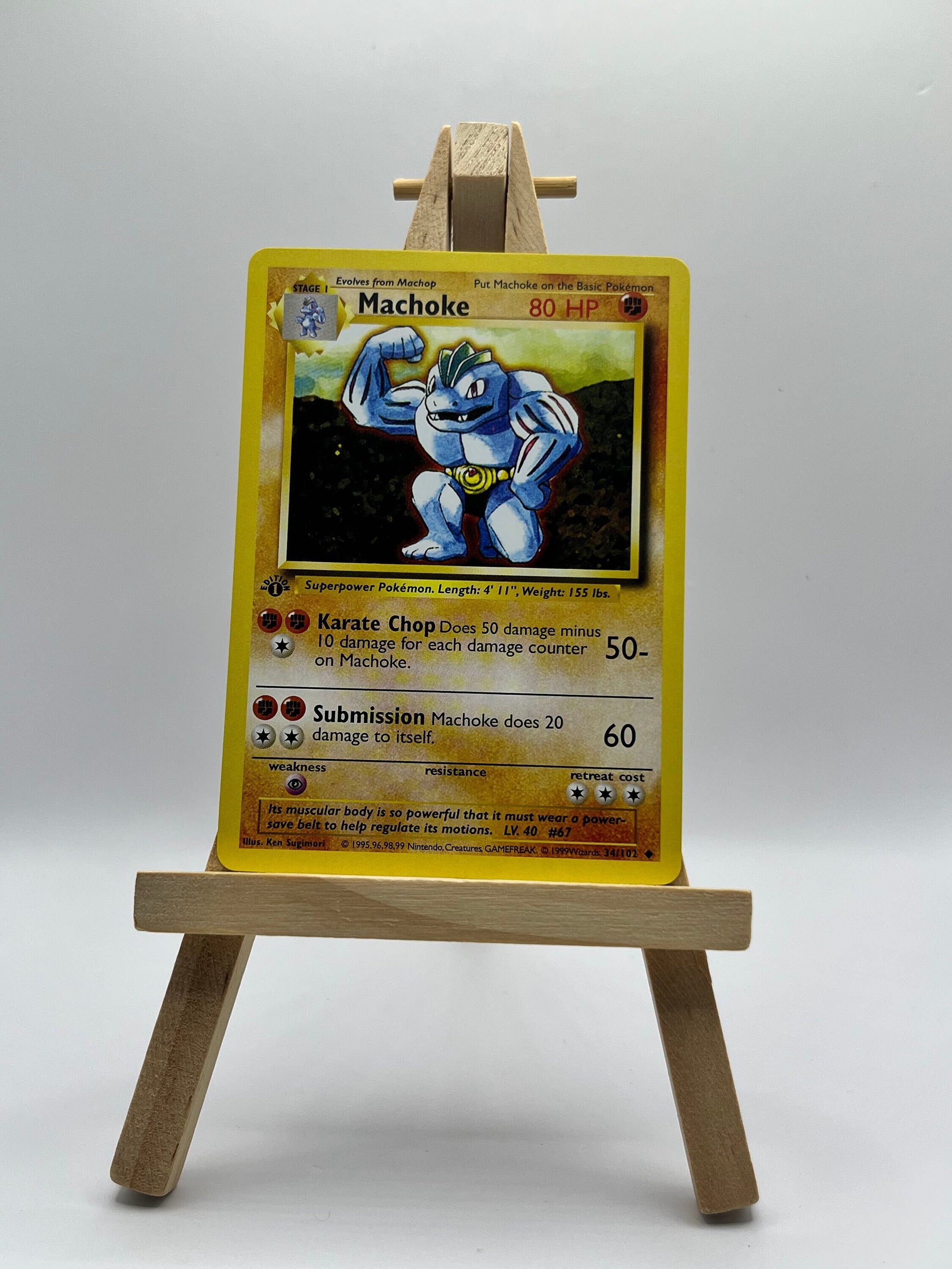 Machoke Base Set First Edition #34(Shadowless) Machoke Base Set First Edition #34(Shadowless)