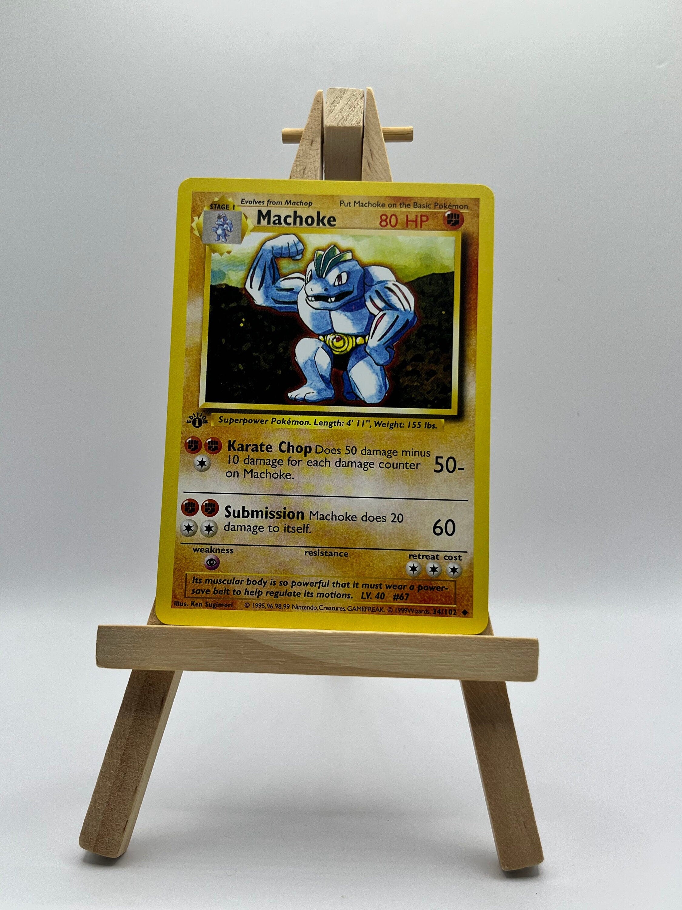 Machoke · Base Set First Edition #34(Shadowless)