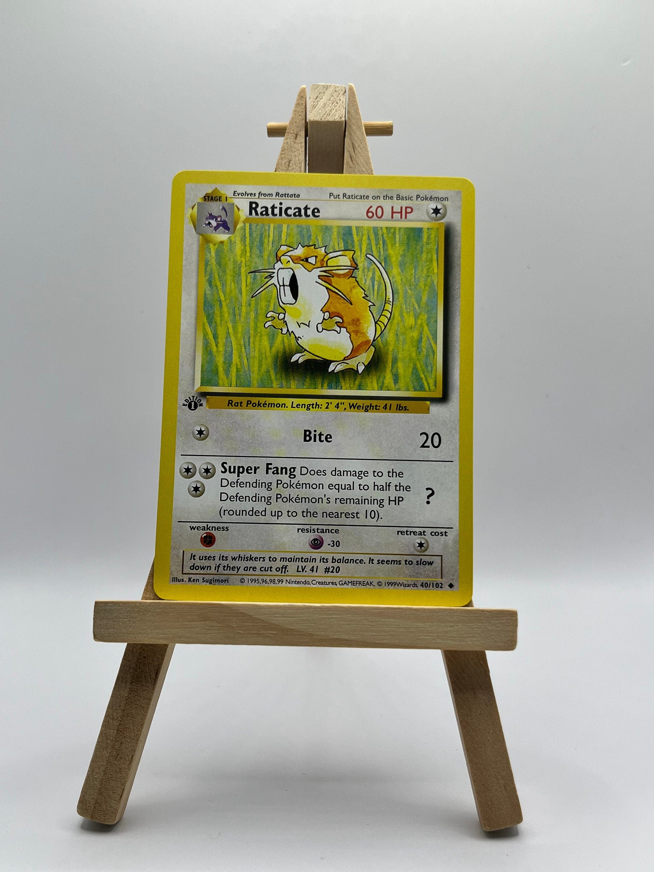 Raticate · Base Set First Edition #40(Shadowless)