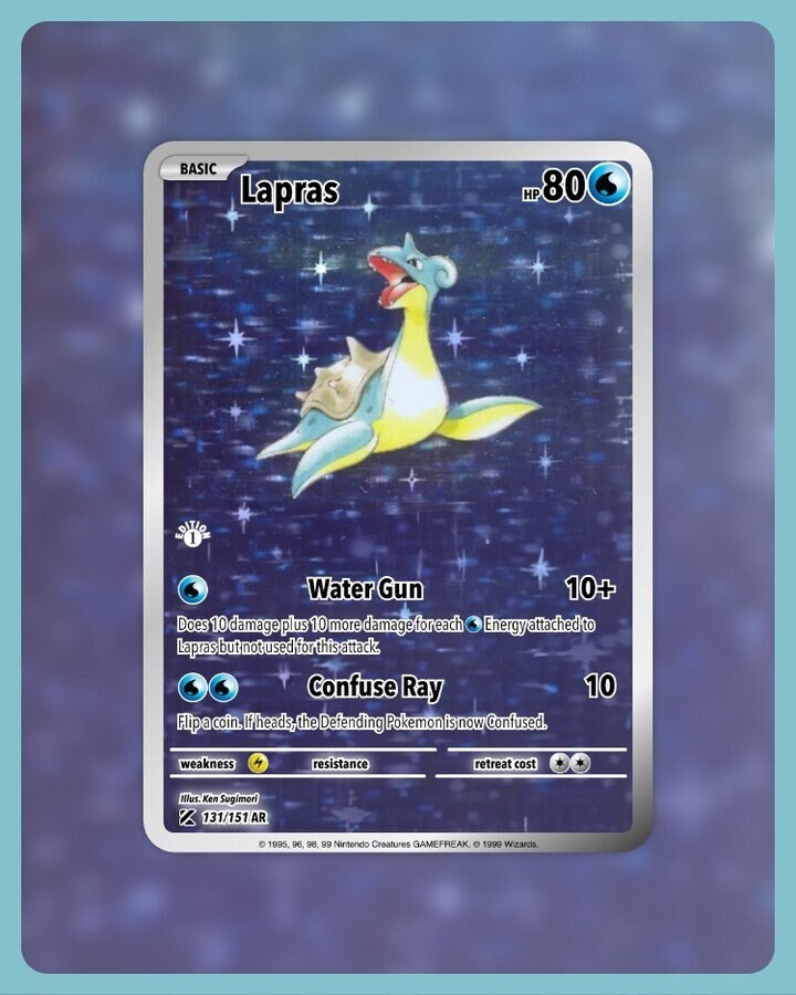 151 PokeArtica AI Artwork Custom Card - Lapras HOLO 131/151