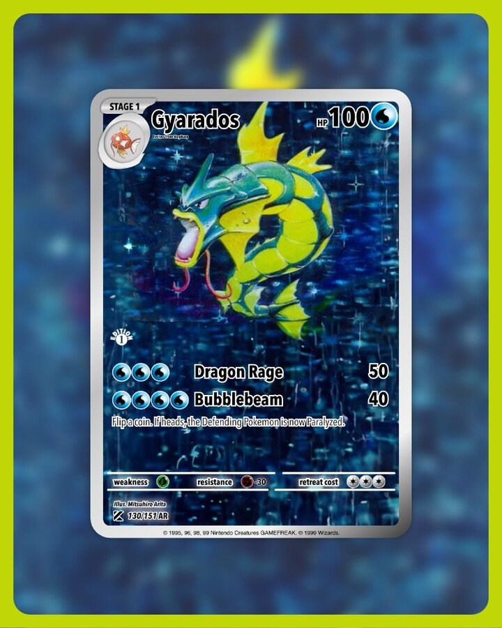 151 PokeArtica AI Artwork Custom Card - Gyarados HOLO 130/151