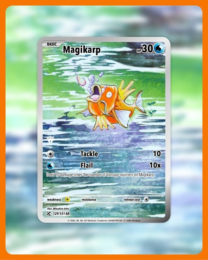 151 PokeArtica AI Artwork Custom Card - Magikarp HOLO 129/151