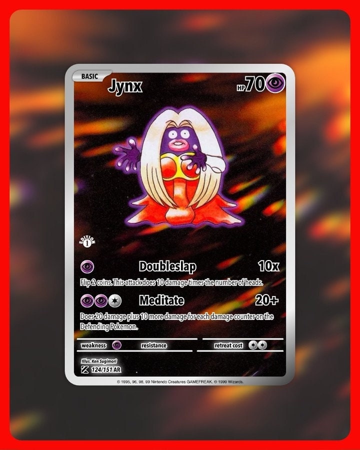 151 PokeArtica AI Artwork Custom Card - Jynx HOLO 124/151