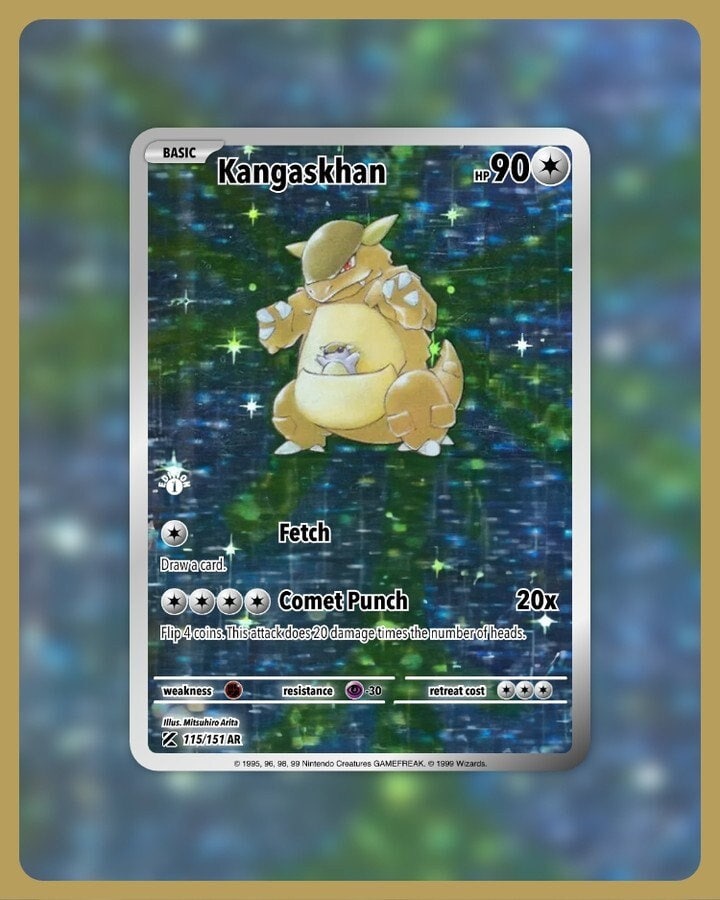 151 PokeArtica AI Artwork Custom Card - Kangaskhan HOLO 115/151