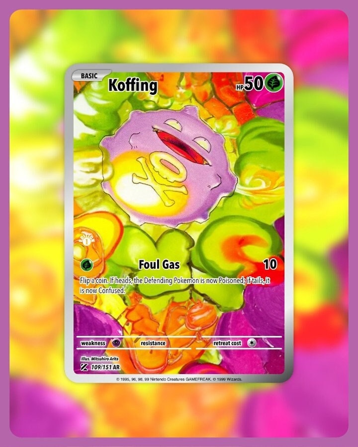 151 PokeArtica AI Artwork Custom Card - Koffing NON-HOLO 109/151