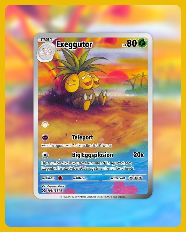 151 PokeArtica AI Artwork Custom Card - Exeggutor HOLO 103/151