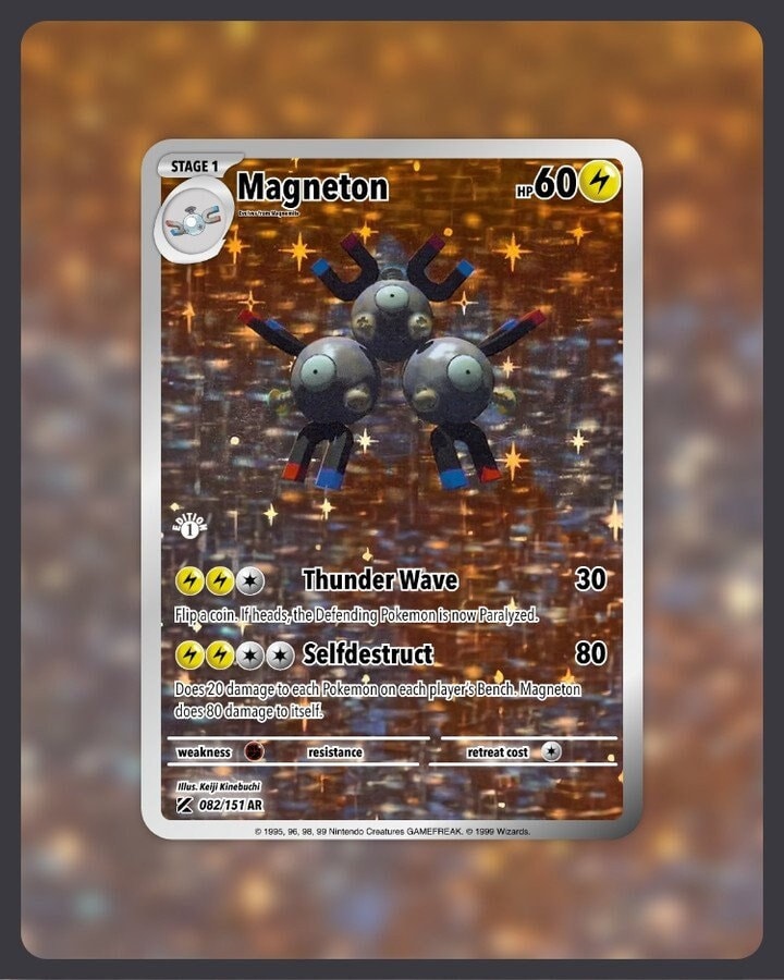151 PokeArtica AI Artwork Custom Card - Magneton HOLO 082/151