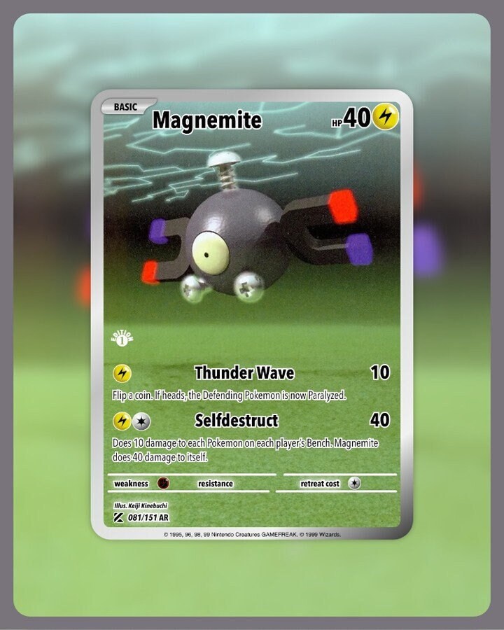 151 PokeArtica AI Artwork Custom Card - Magnemite NON-HOLO 081/151