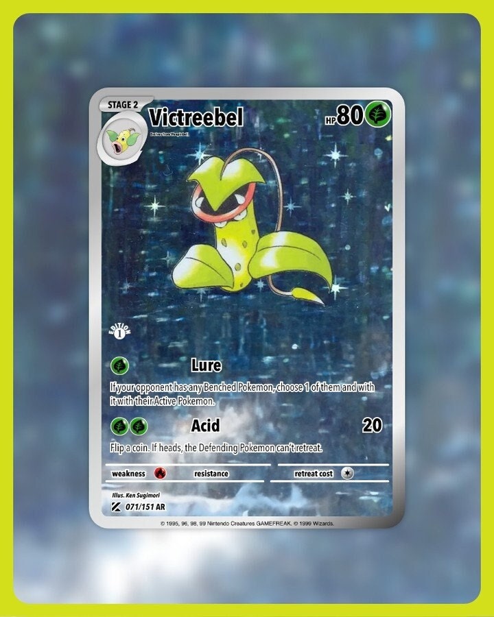 151 PokeArtica AI Artwork Custom Card - Victreebel HOLO 071/151