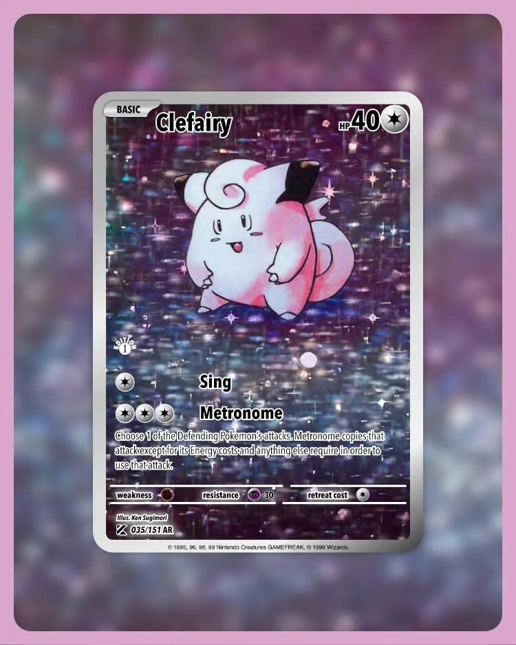 151 PokeArtica AI Artwork Custom Card - Clefairy HOLO 035/151