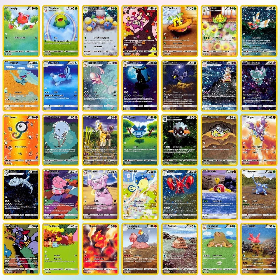100 PokeArtica Gen 2 - AI Full Art Collection! Mixed of Holo and Non H 100 PokeArtica Gen 2 - AI Full Art Collection! Mixed of Holo and Non H