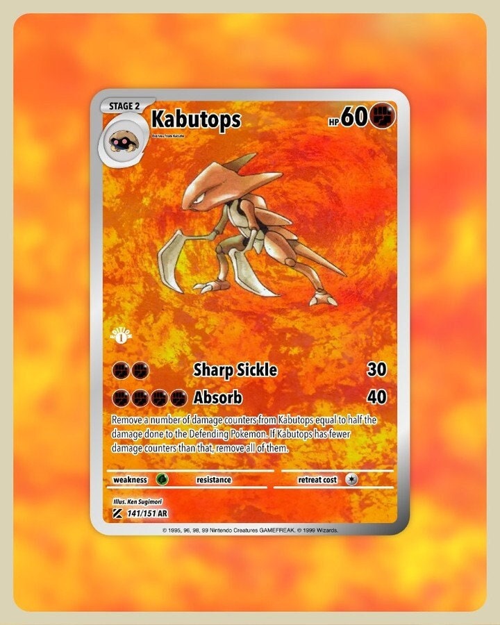 151 PokeArtica AI Artwork Custom Card - Kabutops HOLO 141/151 151 PokeArtica AI Artwork Custom Card - Kabutops HOLO 141/151