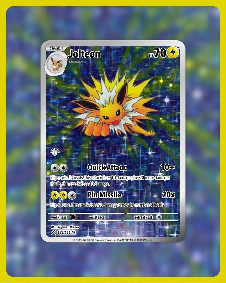 151 PokeArtica AI Artwork Custom Card - Jolteon HOLO 135/151