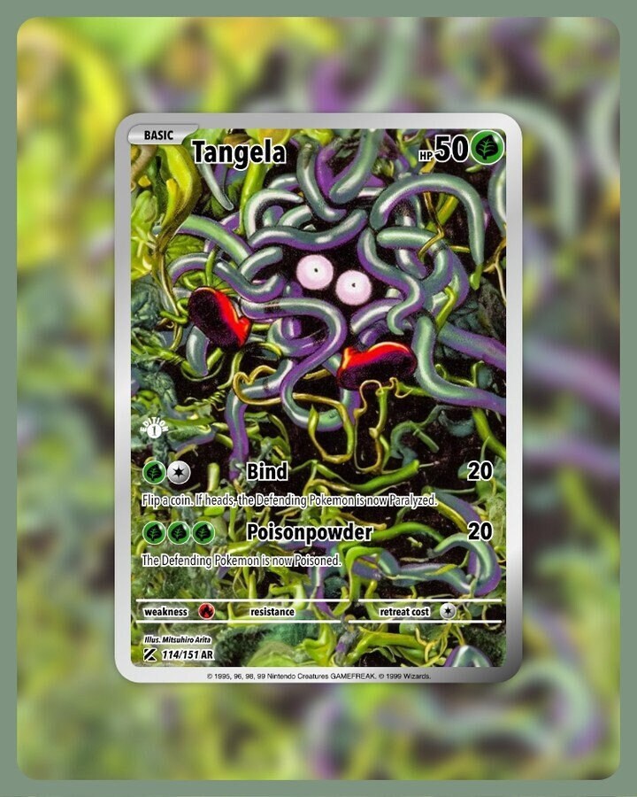 151 PokeArtica AI Artwork Custom Card - Tangela HOLO 114/151