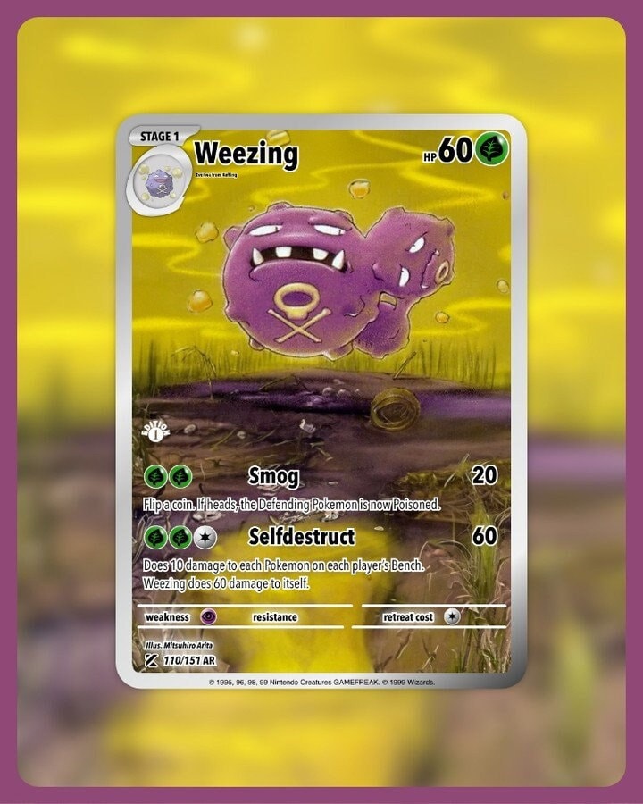 151 PokeArtica AI Artwork Custom Card - Weezing HOLO 110/151