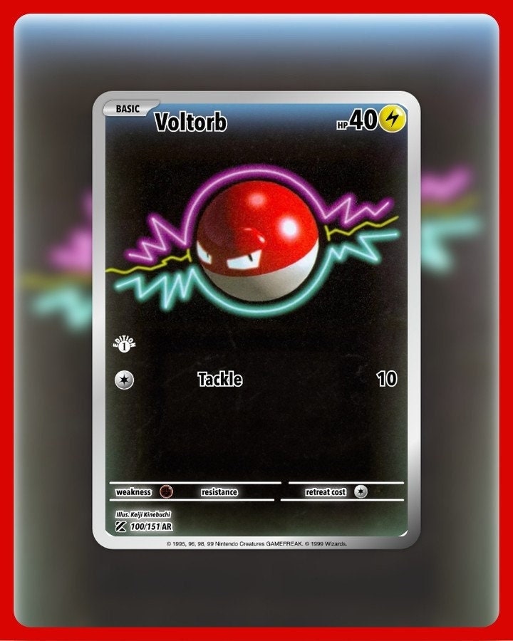 151 PokeArtica AI Artwork Custom Card - Voltorb NON-HOLO 100/151