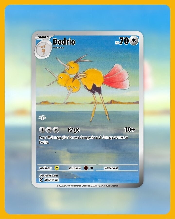 151 PokeArtica AI Artwork Custom Card - Dodrio HOLO 085/151