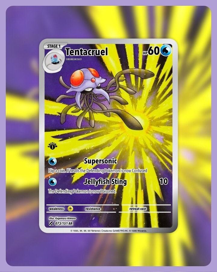 151 PokeArtica AI Artwork Custom Card - Tentacruel HOLO 073/151 151 PokeArtica AI Artwork Custom Card - Tentacruel HOLO 073/151