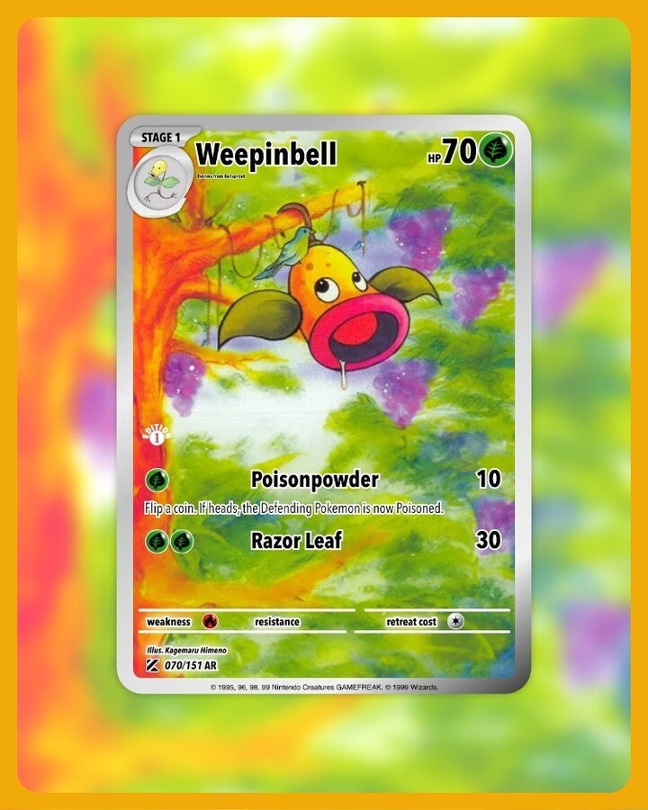 151 PokeArtica AI Artwork Custom Card - Weepinbell HOLO 070/151