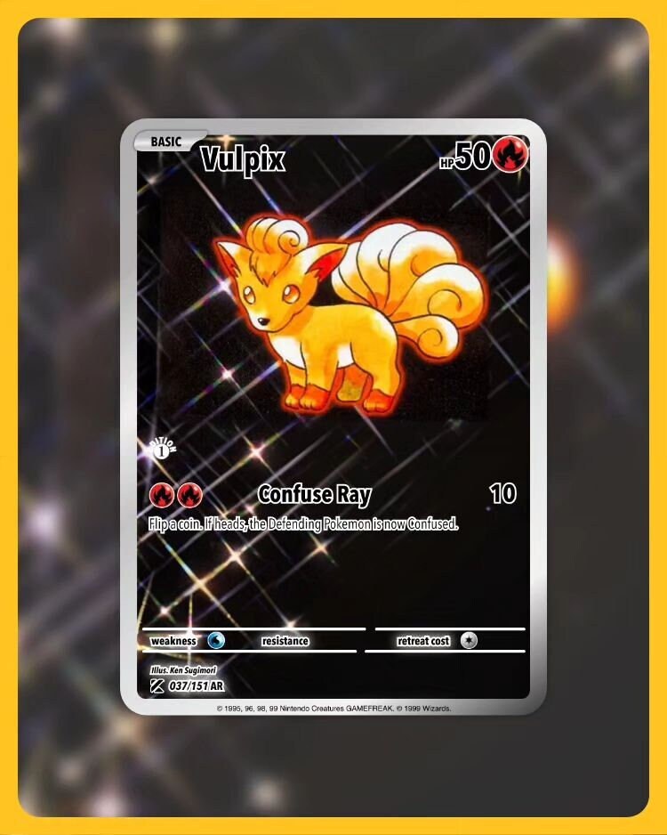 151 PokeArtica AI Artwork Custom Card - Vulpix HOLO 037/151