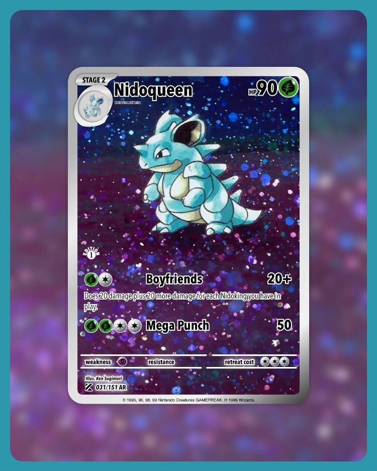 151 PokeArtica AI Artwork Custom Card - Nidoqueen HOLO 031/151
