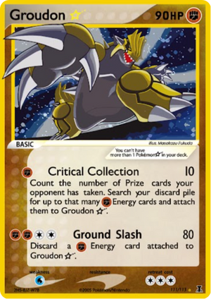 Groudon [GOLD STAR] #111 English Ex Delta Species Singles