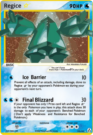 regice pokemon card price Regice[GOLD STAR] #90 English Ex Legend Maker Singles