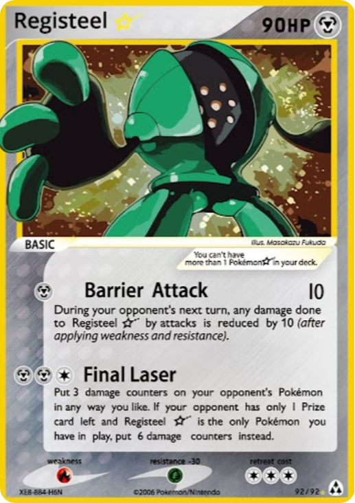 registeel pokemon card price EX Holon Phantoms | Pokmon Mint / near mint condition trading card Registeel Reverse Holo (125) 2024