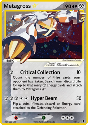 Metagross [GOLD STAR] #113 English Pokemon Ex Delta Species Singles -