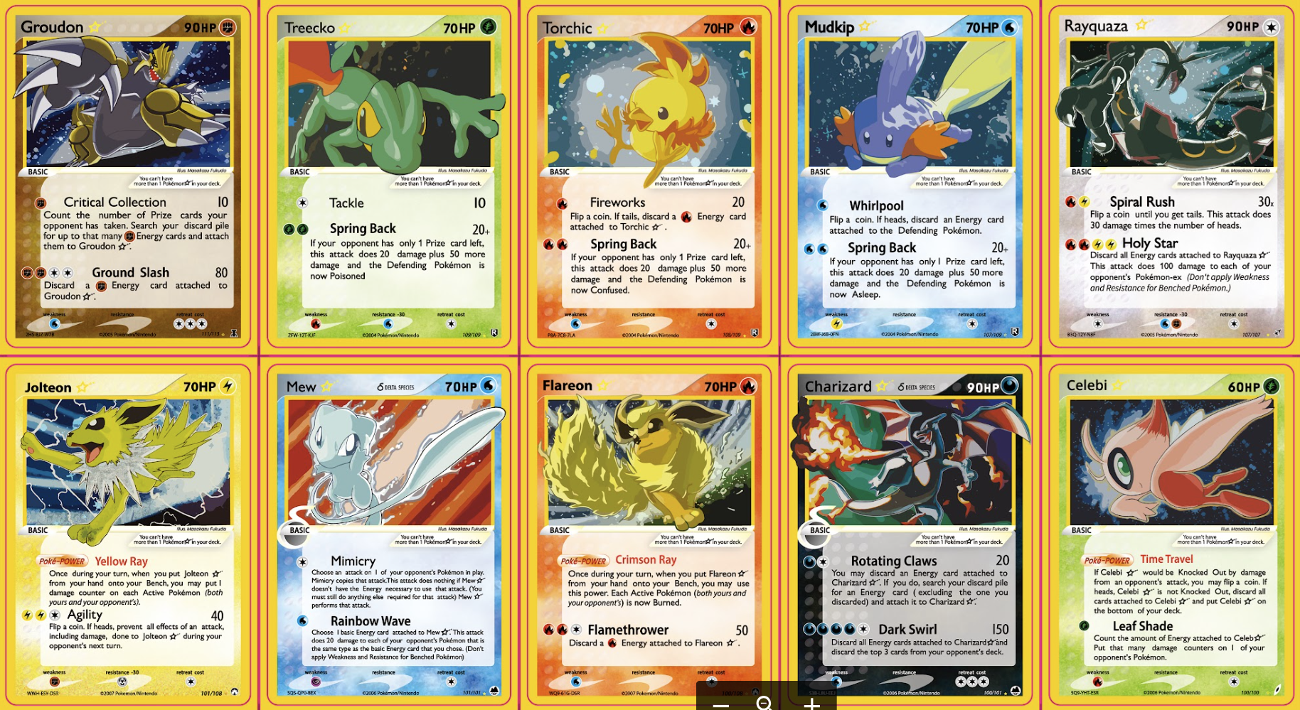 GOLD STAR POKEMON - ENGLISH AND JAPANESE VERSION - Custom Full Collection