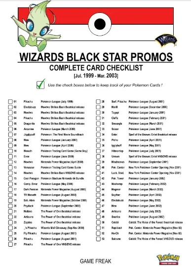 Wizards of the Coast - Custom Black Star Promos - FULL 53 Collection Cards