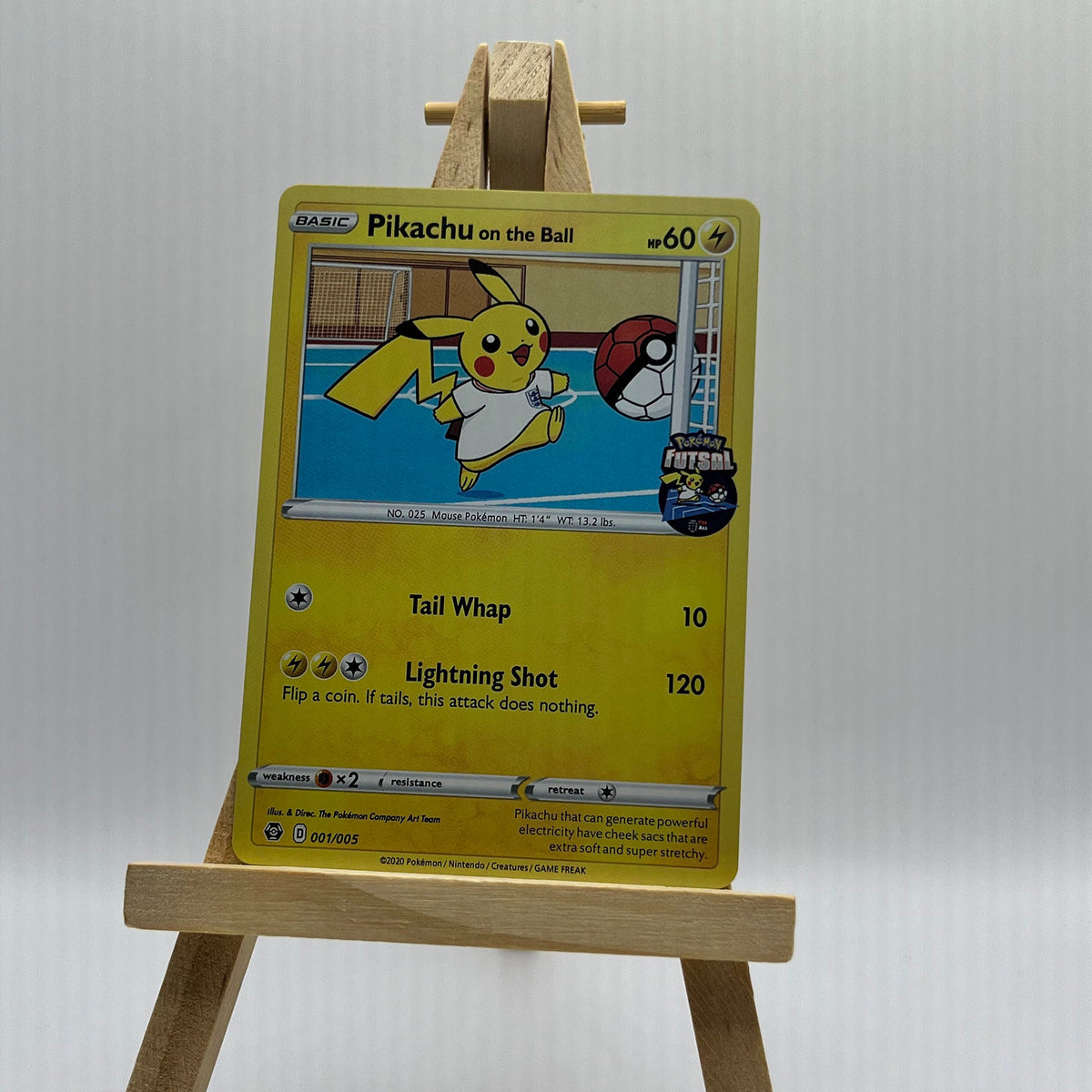 Pikachu on the Ball - 001/005 (Pokemon Futsal)