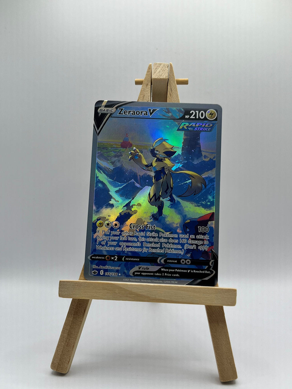 zeraora pokemon card full art V (Full Art) 165/198 Price 2026 Colorless Combat Thunder (20+) This attack does 20 more damage for each of your opponents Benched Pokmon. Zeraora V (Alternate Full Art)