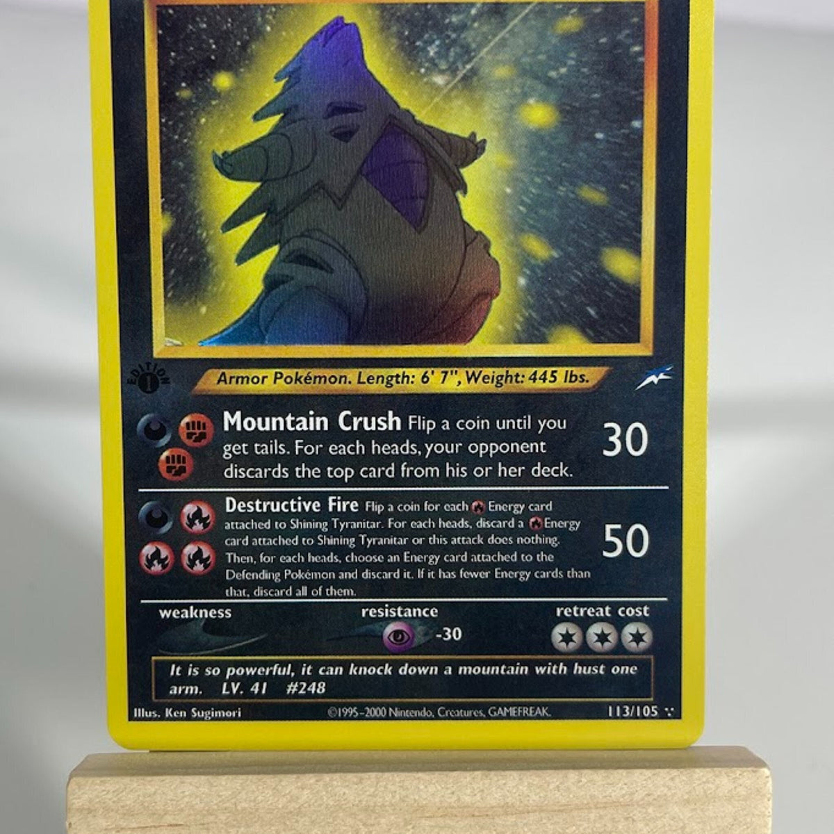 shiny tyranitar pokemon card Shining Tyranitar 113/105 - Pokmon Extended Artwork Display Case