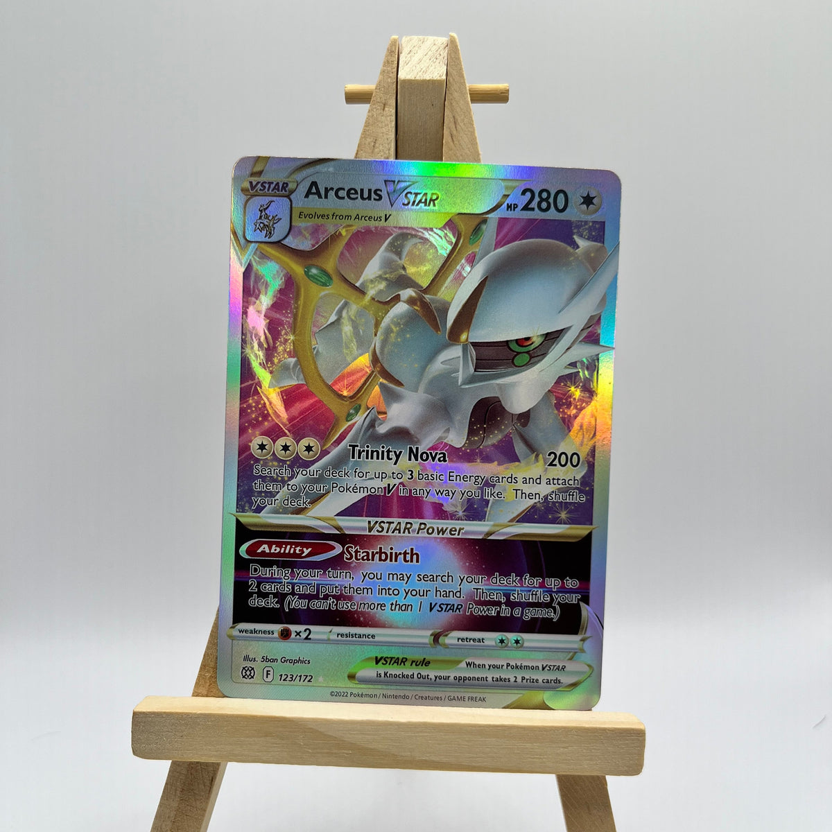pokemon card arceus v star VSTAR holofoil pattern or surface detail) Arceus VSTAR - SWSH307 -