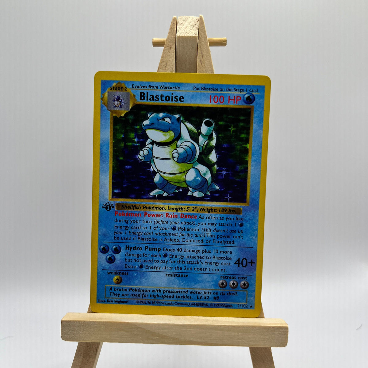 102 Base Set Pokemon Blastoise 2/102 - Base Set Holo Pokmon Card - EXC / Near Mint Condition 102 Base Set Pokemon Blastoise 2/102 - Base Set Holo Pokmon Card - EXC / Near Mint Condition